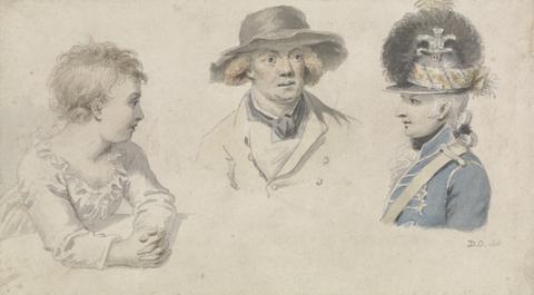 Daniel Orme Character Studies: A Child, A Man in a Hat, Military Officer