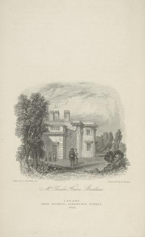 Edward Francis Finden Mr. Thrale's House, Streatham