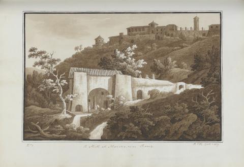 Sir Richard Colt Hoare A Mill at Marino, near Rome
