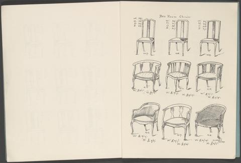 Catalogue of up to date suites & chairs in Chippendale, Sheraton, Queen Anne, Jacobean, Hepplewhite, & Louis Styles : frames only.