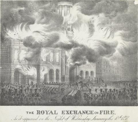 unknown artist The Royal Exchange on Fire