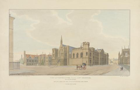 Charles Burton View of Westminster Hall, Law Courts and from the North-West