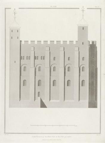 James Basire South Elevation of the White Tower, in the Tower of London