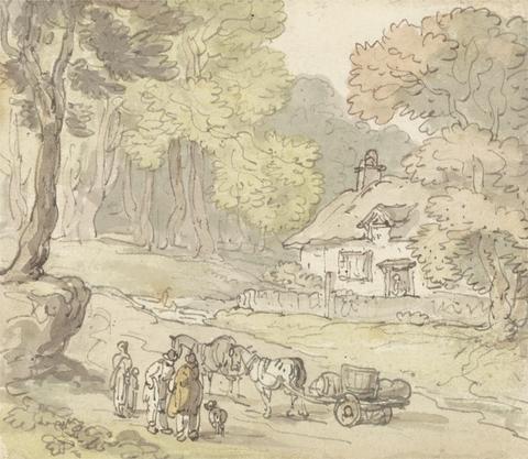 Thomas Rowlandson Cottage in a Forest Clearing