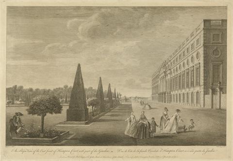 John Tinney An Oblique View of the East Front of Hampton Court, with part of garden