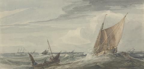 Samuel Owen Ships on a Stormy Sea