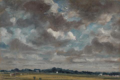 Extensive Landscape with Grey Clouds