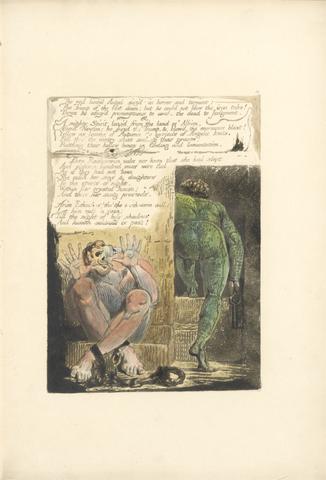 William Blake Europe. A Prophecy, Plate 15, "The red limb'd Angel . . . . " (Bentley 16)