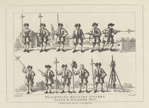 Thomas Cook Blackwell's Military Figures, Plate II, Halberd Men