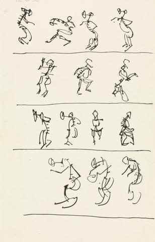 Henri Gaudier-Brzeska Four Registers of Fourteen Dancing Figures