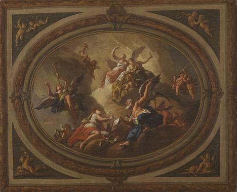 Louis Laguerre Sketch for an oval ceiling