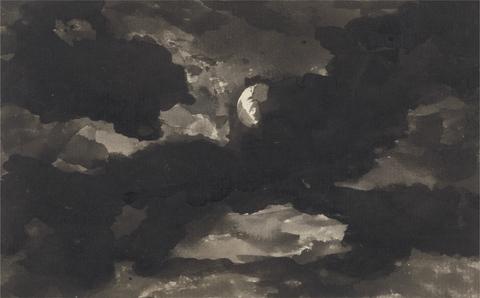 George Romney Study of a Clouded Moonlit Sky
