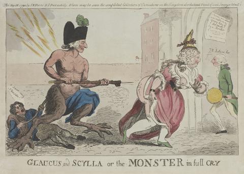 Isaac Cruikshank Glaucus and Scylla or the Monster in Full Cry