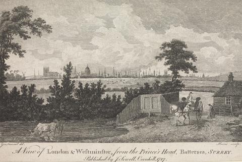 Thomas Morris A View of London and Westminster from the Prince's Head, Battersea