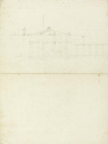 Charles Robert Cockerell The Temple of Aphaia at Aegina: Elevation and Partial Section