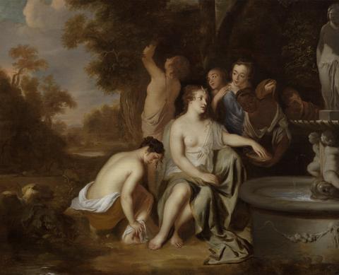Sir Peter Lely Diana and her Nymphs at a Fountain