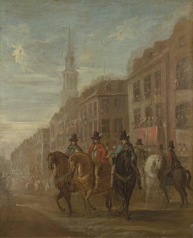 unknown artist Restoration Procession of Charles II at Cheapside