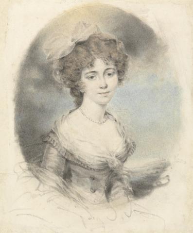 John Downman Portrait of a Lady, Facing Front