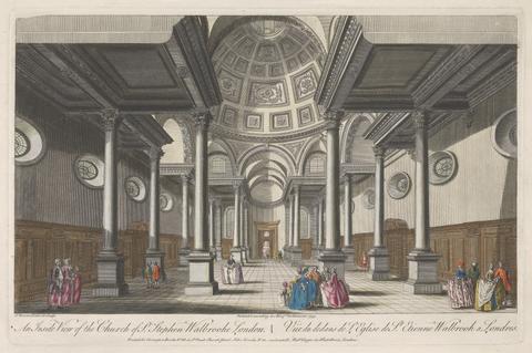 Thomas Bowles An Inside View of the Church of St. Stephen, Walbrooke, London