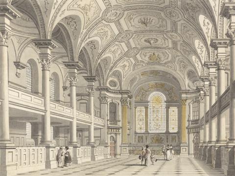 Thomas Malton the Younger St. Martin-in-the-Fields, Interior