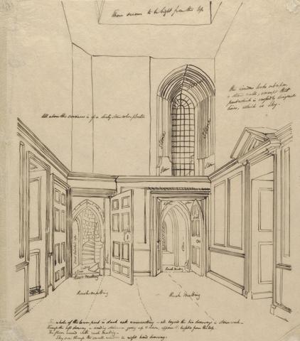 unknown artist Survey view of a lobby, Palace of Westminster