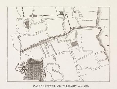 unknown artist Map of Bridewell and it's Locality, A.D. 1666