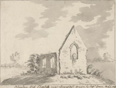 Capt. Francis Grose Folio of Views in Norfolk and Suffolk Flixton Old Chapel, near Lowestoft, Suffolk