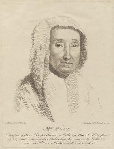 Charles Carter Mrs. Pope, Daughter of Samuel Cooper, Painter; & Mother of Alexander Pope