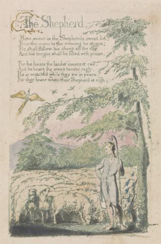 William Blake Songs of Innocence and of Experience, Plate 4, "The Shepherd" (Bentley 5)