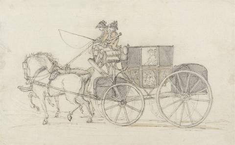 Henry William Bunbury A Travelling Coach and Pair