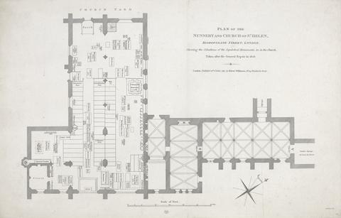 unknown artist Plan of the Nunnery and Church of St. Helen