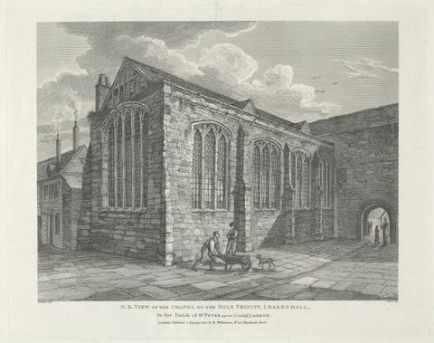 unknown artist N.E. View of the Chapel of the Holy Trinity, Leadenhall