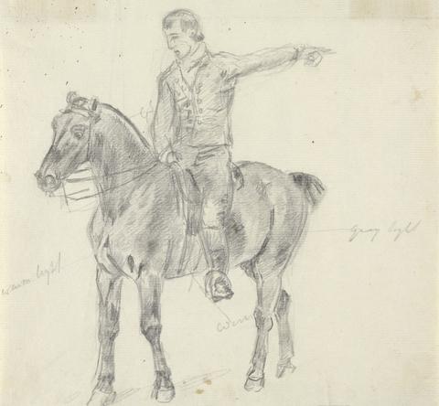 Sawrey Gilpin Figure on Horseback Facing Left