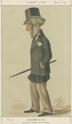 Leslie Matthew 'Spy' Ward Vanity Fair: Shipping Officials; 'He built the Alabama and the Captain', Mr. John Laird, May 17, 1873