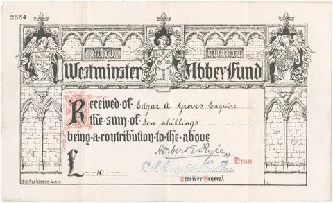 Westminster Abbey fund : 1065, 1920.