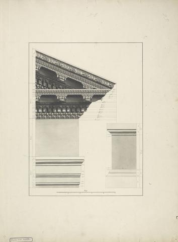 James Bruce Elevation of Pedestal Entablature and Pediment of Triumphal Arch at Makther
