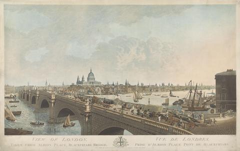 Joseph Constantine Stadler View of London, taken from Albion Place, Blackfryar Bridge