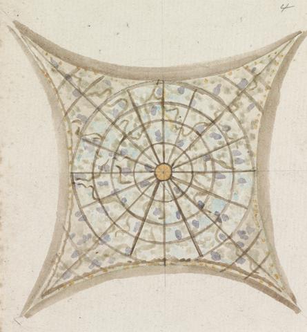 Henry Swinburne One of Four Sketches, of Ceilings, in the Vatican Gallery