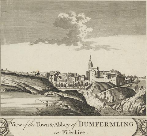 unknown artist View of the Town & Abbey of Dumfermling, in Fifeshire
