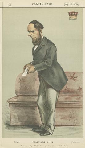 Carlo Pellegrini Politicians - Vanity Fair. 'He improves if possible, but he accepts always the accomplised fact.' Earl Kimberly. 16 July 1869