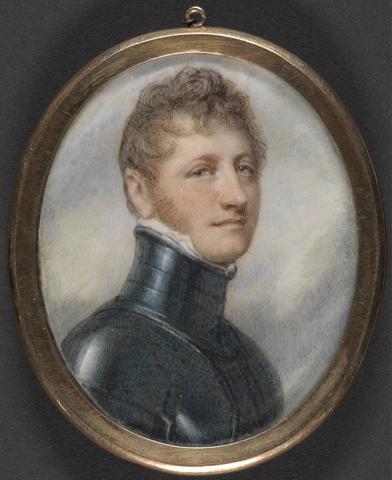 Richard Cosway Portrait of a Man in Armour