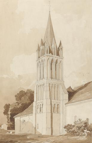 John Sell Cotman South-East View of the Church of Ifs, Near Caen, Normandy