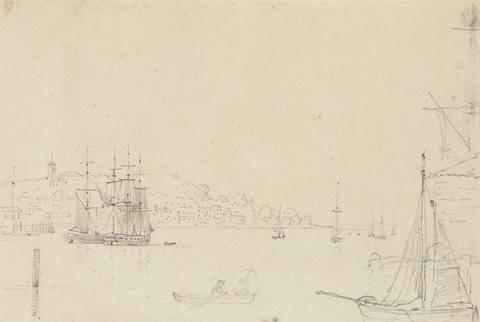 Capt. Thomas Hastings Sketch of Ships near West Cowes, Isle of Wight