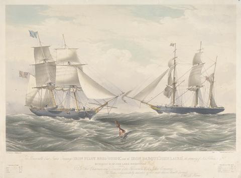 George Hawkins The Hon. East India Company's Brig 'Guide' and the Iron Barque 'John Laird'