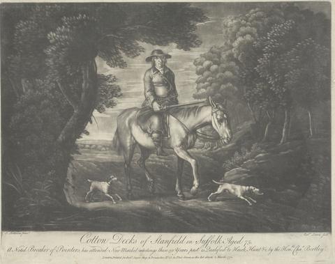Fox-hunting: Cotton Decks of Stanfield, aged 75; a noted breaker of pointers