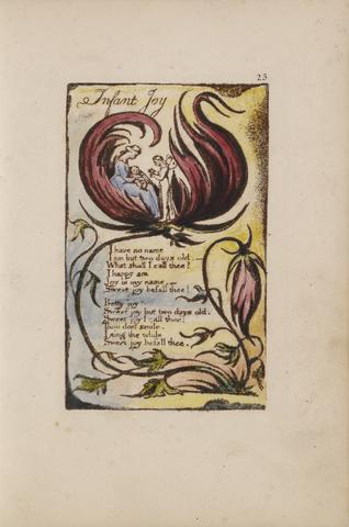 William Blake Songs of Innocence and of Experience, Plate 23, "Infant Joy" (Bentley 25)