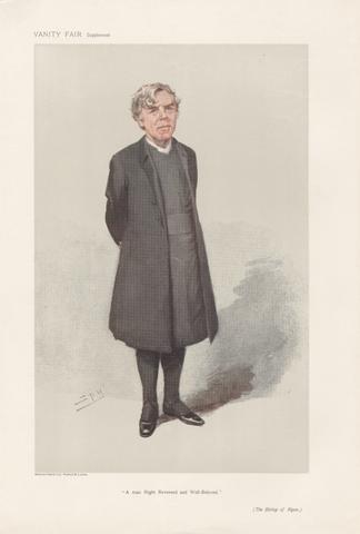 Leslie Matthew 'Spy' Ward Vanity Fair - Clergy. 'A man Right Reverend and Well-Beloved'. The Bishop of Ripon. William Boyd Carpenter.