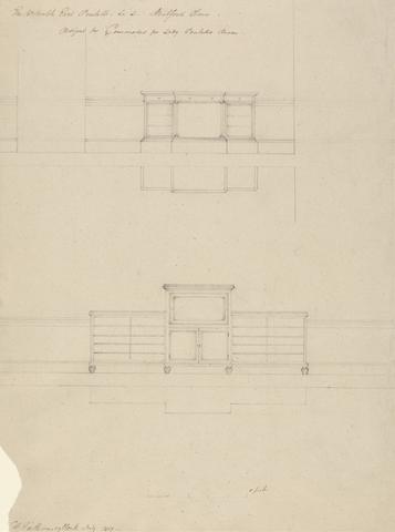 Charles Heathcote Tatham Design for Commodes for Lady Poulett's Room, Stratford Place