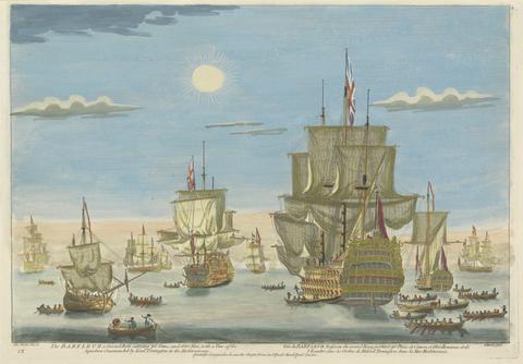 John Harris The Barfleur a Second Rate, carrying 90 Guns, and 680 Men, with a View of the Squadron Commanded by Lord Torrington in the Mediterranean
