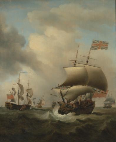 Samuel Scott Shipping in a Choppy Sea